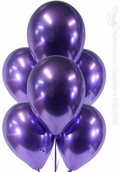 Mor Metalik Balon 20 Adet