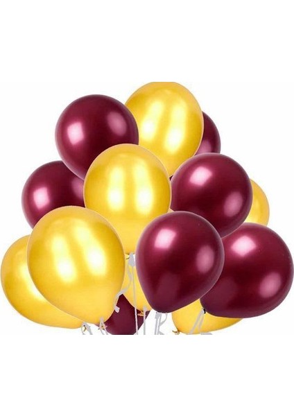 Sarı-Kırmızı Metalik Balon 30 Adet