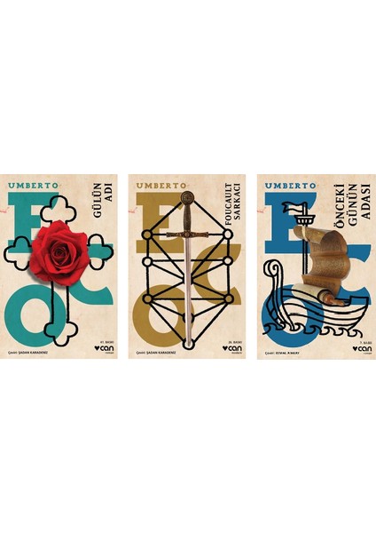 Gülün Adı-Foucault Sarkacı-Önceki Günün Adası - 3 Kitap - Umberto Eco