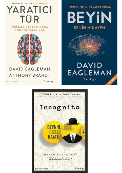 Beyin Senin Hikayen - İncognito - Yaratıcı Tür - 3 Kitap - David Eagleman