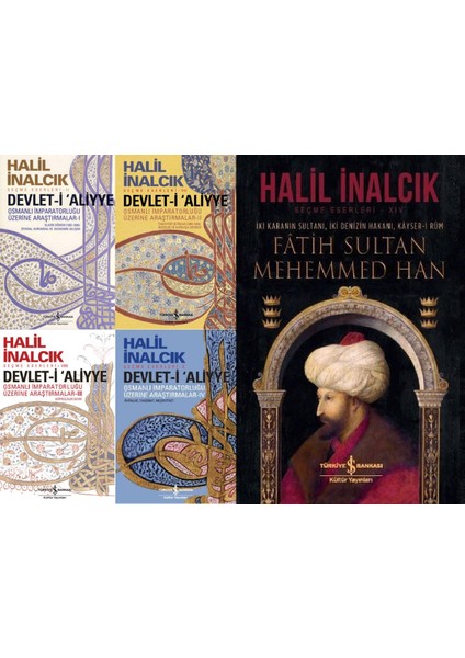 Halil İnalcık 5 Kitap Set Devleti Aliyye 1-2-3-4 Fatih Sultan Mehemmed Han (Fsm Ciltli)
