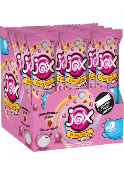 JOX MINIES; Çilek Çiğnenebilir Şekerleme (10 gr x 24 adet/kutu 240 gr)