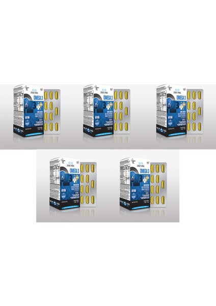 Omega 3 120 Mg Premium Balık Yağı 45 Kapsül 5'li Paket