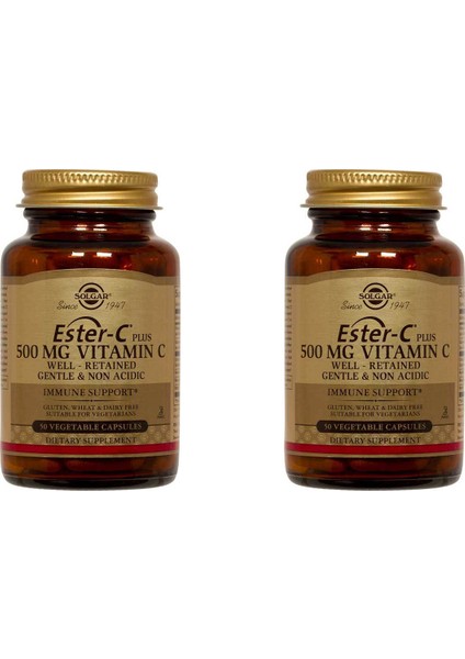 Ester-C 500 Mg Vitamin C 50 Kapsül 2'li Paket