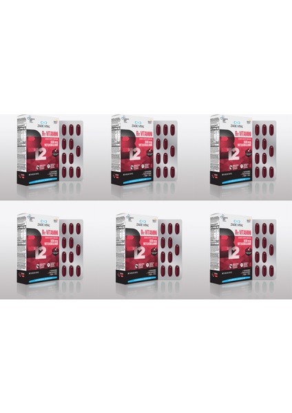 B12 Vitamini 1000 Mcg 30 Kapsül 6'lı Paket