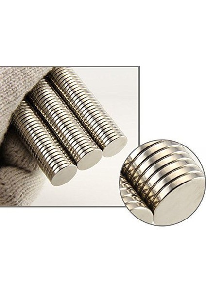 Neodyum Mıknatıs, Küçük Yuvarlak 10x1,5 mm Disk Magnet (25 Adet Set)