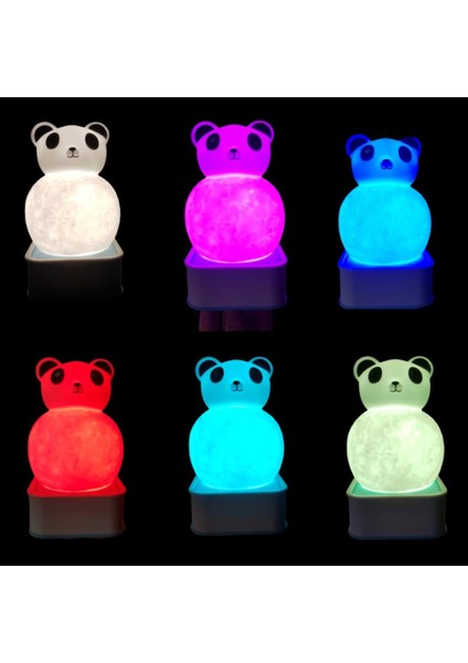 Sese ve Dokunmaya Duyarlı Silikon Panda Gece Lambası Renkli modelleri