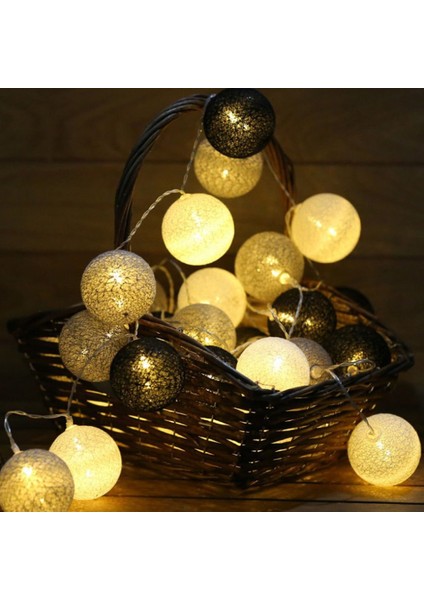 2 Metre LED Işıklı Siyah Beyaz Gri Ipli Toplar Animasyonlu Çocuk Odası Aydınlatma modelleri