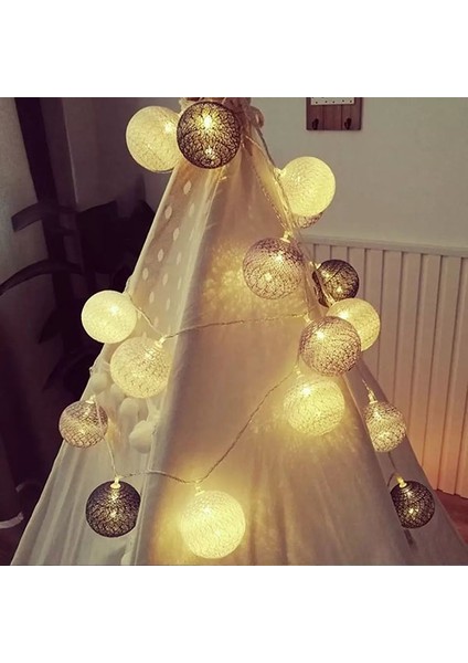 2 Metre LED Işıklı Siyah Beyaz Gri Ipli Toplar Animasyonlu Çocuk Odası Aydınlatma fırsatları