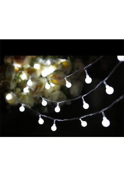 4 Metre Beyaz LED Işıklı Ampul Toplar Dizeleri Dekoratif Pilli Ev Aydınlatma fiyatları