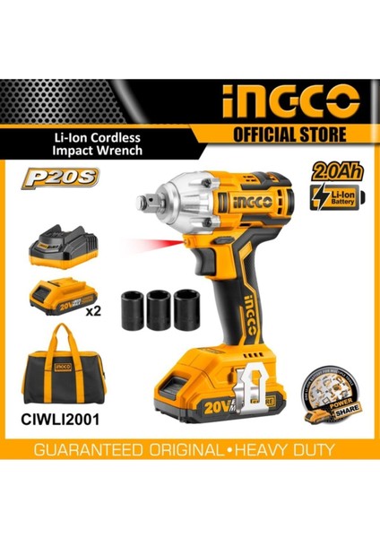Power Pro Speed 20V 2AH Çift Akülü Somun Sıkma Bijon Setli CIWLI2001