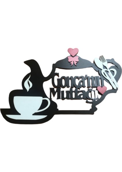 Kişiye Özel Dekoratif Çaydanlık Şekilli Mutfak Panosu