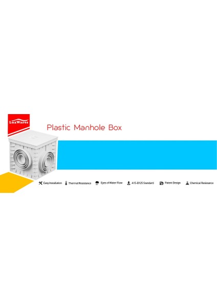 35X35 Düz Kapaklı Plastik Rögar (Menhol) Kutusu