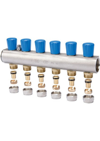 Tds. 1" 4 Ağız 16X2" Kendinden Vanalı Kollektör Pe-Xb