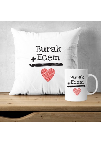Yastık Kupa Bardak Seti Sevgiliye Hediye Arkadaşa Hediye 63330008