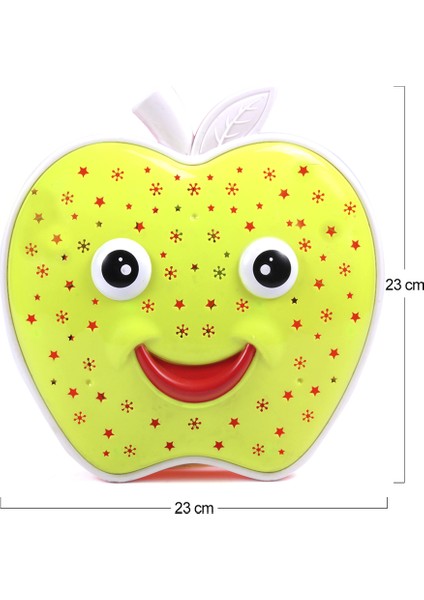 Müzikli - Projektörlü Oyuncak Çarp & Dön Özellikli Happy Apple