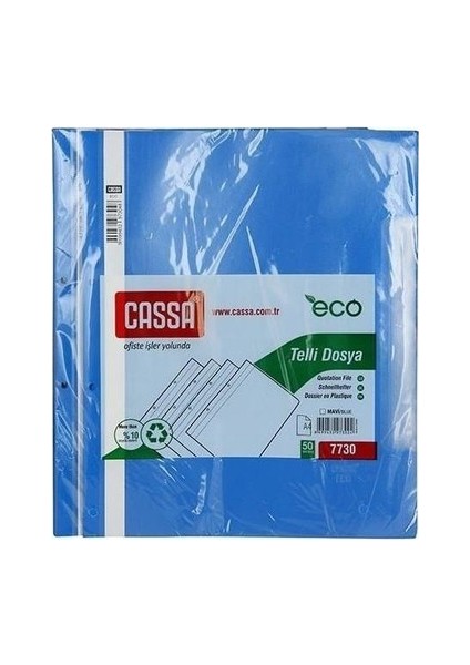 Telli Dosya Mavi 50'li 20 Paket 1 Koli
