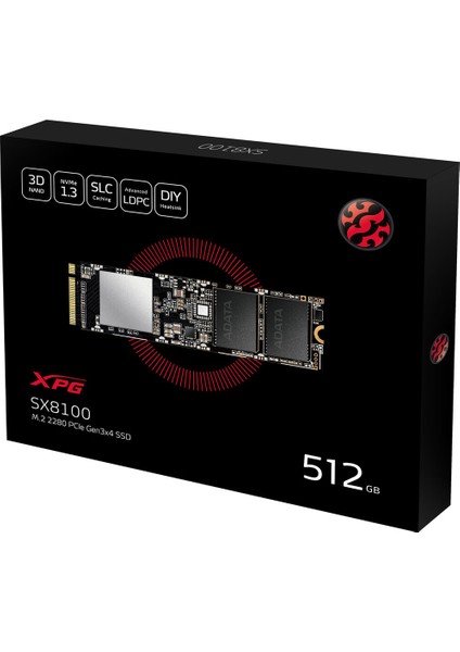 XPG SX8100 512GB 3500-2400MB M.2 PCIe NVMe SSD