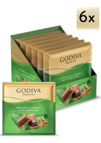 Kare Antepfıstıklı Karamel 60G x 6 Adet