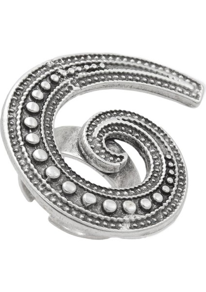 Kadın Antik Gümüş Kaplama Ayarlanabilir Yaşam Döngüsü Yüzük indirimleri