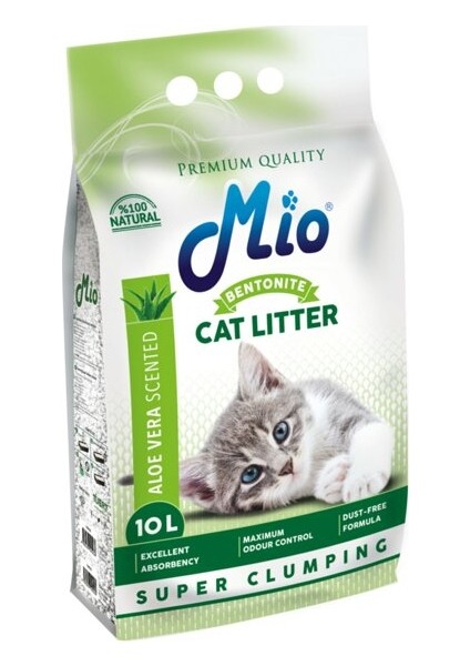10 Lt. Aloe Vera Ince Bentonit Kedi Kumu