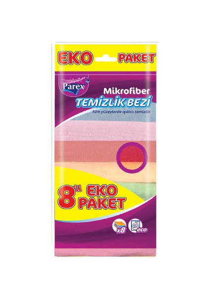 Mikrofiber Bez 8'li Ekonomik Paket