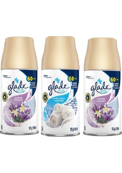 Oda Kokusu Lavanta Ferahlığı x Temiz Çarşaf Ferahlığı x Lavanta Ferahlığı Yedek Sprey = 3 x 269 ml