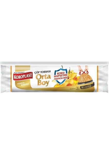 Vanilya Kokulu Koku Hapsetmeli Orta Boy Çöp Torbası 15'li x 2