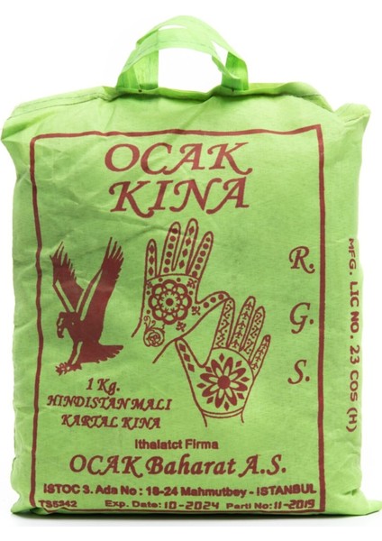 Ocak Toz Kına Yeşil 1 kg 1. Kalite