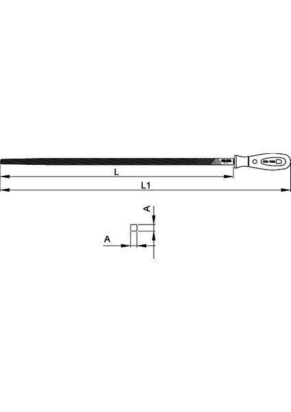 J58-H Serisi Kare Eğeler (Ergonomik Saplı)