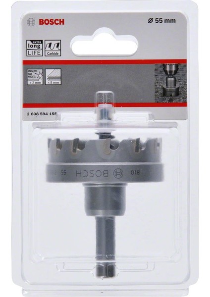 - Endurance Serisi Ağır Metaller Için Tct Delik Açma Testeresi (Panç) 55 mm