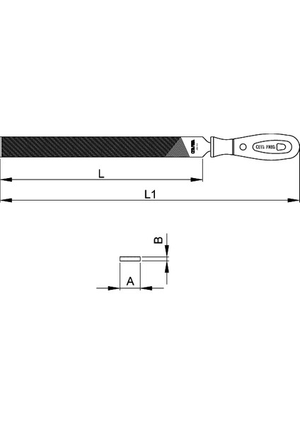 Ceta Form J55-H Serisi Standart Eğeler (Ergonomik Saplı)