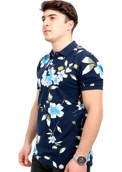 Polo T-Shirt Erkek Lacivert/beyaz/mavi 1912085-410 Nvy modelleri