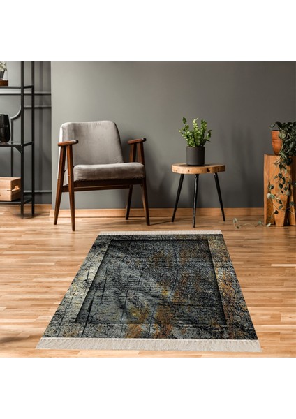 Ağaç Doğa Desenli Dijital Baskı Yıkanabilir Kaymaz Taban Modern Salon Halısı Yolluk