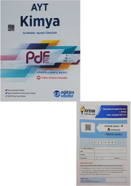AYT Kimya PDF-(Aydın Yayınları TYT Deneme )