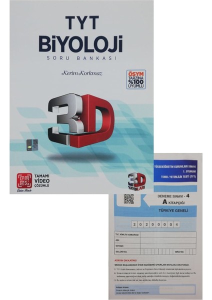 TYT Biyoloji Soru Bankası - Aydın Yayınları TYT Deneme