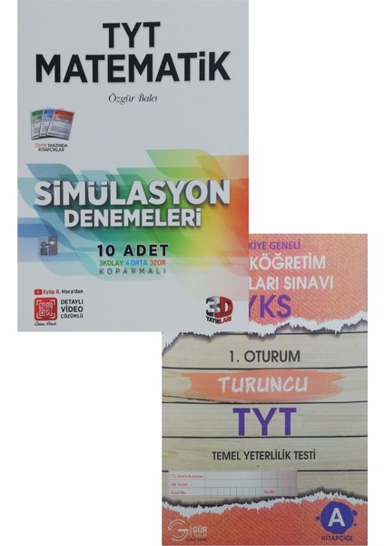 TYT Matematik Deneme - Gür Yayınları TYT Deneme