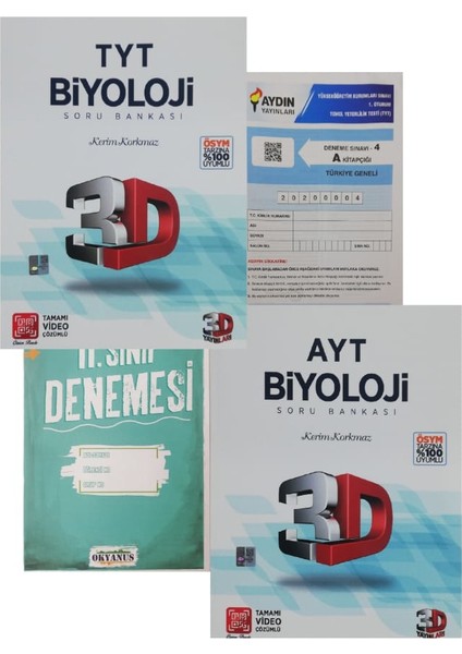 TYT - AYT Biyoloji Soru Bankası - Aydın - Okyanus Yayınları TYT Deneme