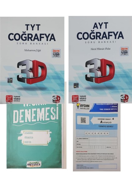 TYT - AYT Coğrafya Soru Bankası - Okyanus - Aydın Yayınları TYT Deneme