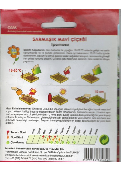 Sarmaşık Mavi Tohumu fiyatları