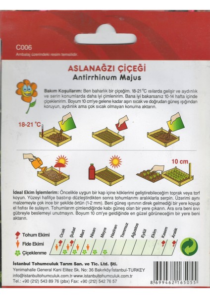 Aslanağazı Çiçek Tohumu fiyatları