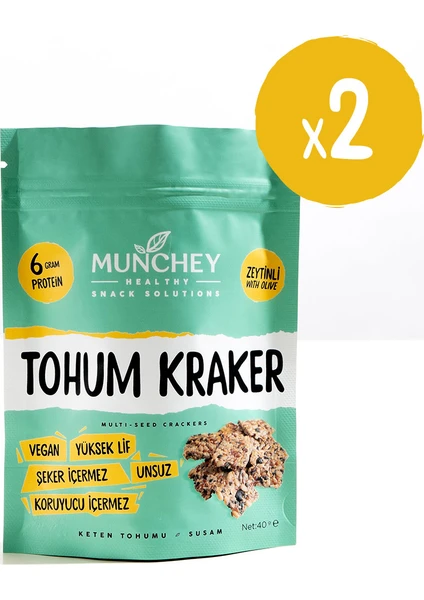 2'li Zeytinli Tohum Kraker 80 gr