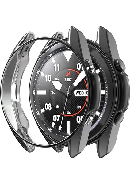 Samsung Galaxy Watch 3 41 mm Kordon Önü Arkası Renkli Silikon Siyah fiyatları