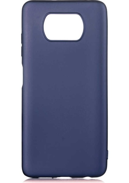 Xiaomi Poco X3 Nfc Kılıf Premier Silikon Esnek Koruma+Full Kapatan Ekran Lacivert