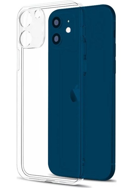 Apple iPhone 12 Kılıf Kamera Korumalı Silikon Şeffaf