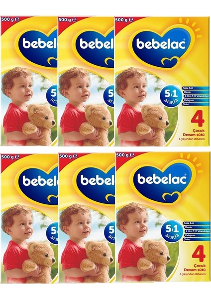 4 Çocuk Devam Sütü 6X500 gr