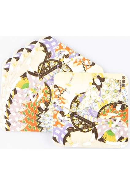 Japon Karton Bardak Altlığı Beşli No.5 modelleri