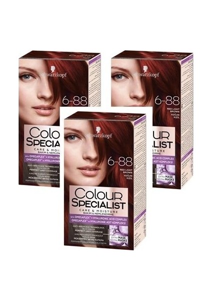 Colour Specialist Krem Boya 6.88 Yoğun Kızıl 3'lü