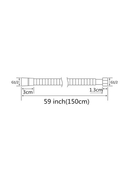 Örgülü Duş Zinciri Duş Hortumu 150 cm Esnek Spiralli