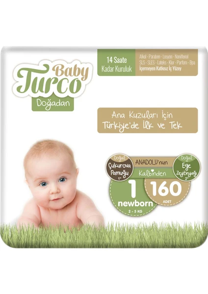 Baby Turco Doğadan 1 Numara Newborn 160'LI